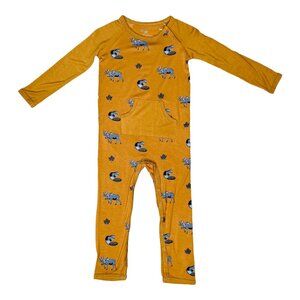NWOT KYTE BABY Canadian Print Nutmeg Retired Coveralls Jumper Romper Outfit 4T